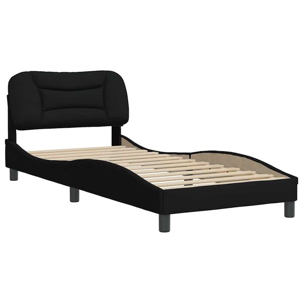 vidaXL Bedframe zonder matras "Hvar" 80x200 cm stof zwart