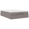 vidaXL Ottoman bed met matras 140x190cm stof taupe