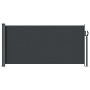 vidaXL Uittrekbaar Zijscherm 300 x 100 cm Polyester Rechthoekig Zwart