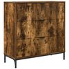 vidaXL Dressoir Gerookt eiken 79,5 x 33 x 82 cm Bewerkt hout