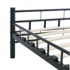 vidaXL Bedframe staal zwart 140x200 cm