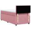 vidaXL Boxspring met matras fluweel roze 90x190 cm