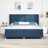 vidaXL Boxspringbed met matras met LED Blauw 200 x 200 cm Stof
