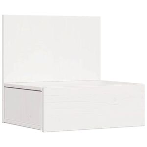 vidaXL Nachtkastje met lade Wit 42 x 32,5 x 40 cm Massief grenenhout