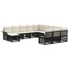 vidaXL Tuinbankenset 12 st Zwart en Cream Wit poly rattan