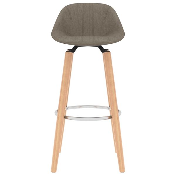 vidaXL Barkrukken 2 st stof taupe