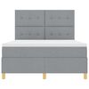 vidaXL Boxspringbed met matras Lichtgrijs 140 x 190 cm Stof