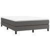 vidaXL Boxspring bed kunstleer grijs 140x200 cm