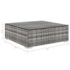 vidaXL 8-delige Loungeset met kussens poly rattan grijs