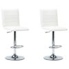 vidaXL Barstoelen 2 st kunstleer wit