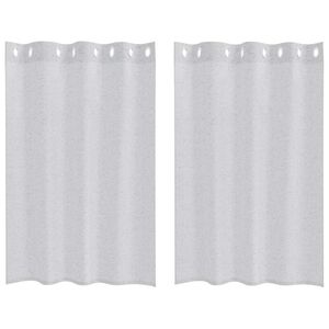 vidaXL Voile Gordijn 2 pcs Lichtgrijs 140 x 140 cm Polyester