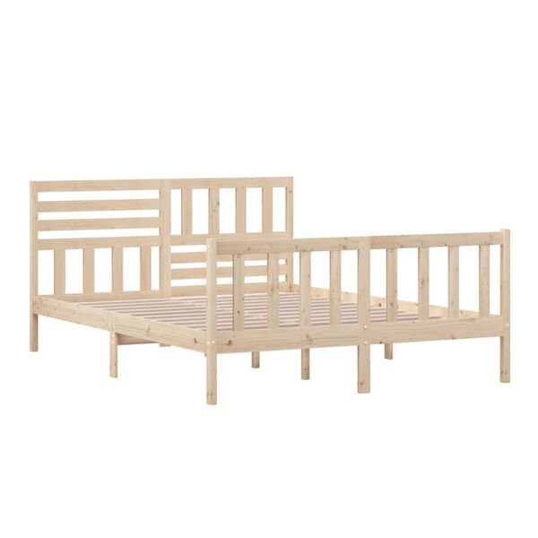 vidaXL Bedframe massief hout 150x200 cm