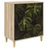 vidaXL Ladekast ELBURG Palmbladprint 66 x 36,5 x 75 cm Bewerkt hout