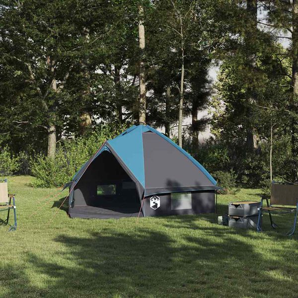 vidaXL Teepee Tent met dak Blauw en Grijs 490 x 410 x 210 cm