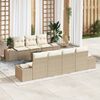 vidaXL Tuin Sofa Set met kussen 8 pcs Beige poly rattan
