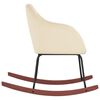 vidaXL Schommelstoel fluweel cr&egrave;mekleurig