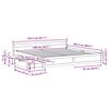 vidaXL Bedframe zonder matras massief grenenhout wit 160x200 cm