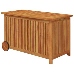 vidaXL Tuinbox met wieltjes 90x50x58 cm massief acaciahout