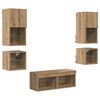 vidaXL TV Wandmeubels 8 pcs Artisan Eiken Bewerkt hout