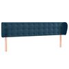 vidaXL Hoofdbord met randen 163x23x78/88 cm fluweel donkerblauw