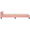 vidaXL Bedframe met hoofdeinde fluweel roze 100x200 cm