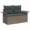 vidaXL Tuinbankenset met kussen 8 pcs Grijs poly rattan