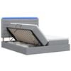 vidaXL LED Opslagbed met Matras Lichtgrijs 180 x 200 cm Stof