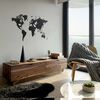 MiMi Innovations Wereldkaart muurdecoratie Luxury 100x60 cm zwart