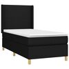 vidaXL Boxspring met matras en LED stof zwart 90x190 cm