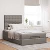 vidaXL Ottoman bed met matras 120x200cm stof taupe