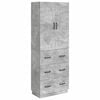 vidaXL Kastenset 2 st 66 x 34,5 x 87 cm Bewerkt hout Betongrijs
