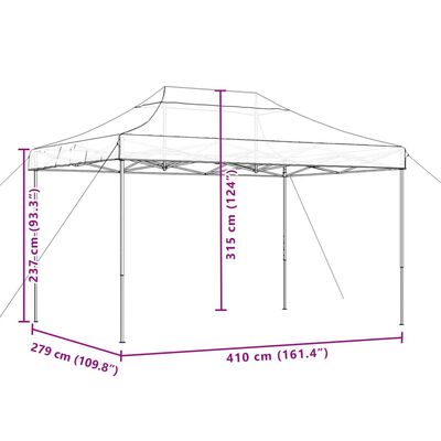 vidaXL Partytent inklapbaar pop-up 410x279x315 cm beige