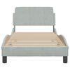 vidaXL Bedframe "Dover" 90x190 cm fluweel lichtgrijs