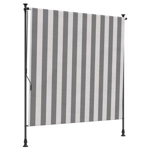 vidaXL Buiten Rolgordijn Antraciet en Wit 200 x 270 cm