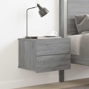vidaXL Nachtkastje 40x30x30 cm bewerkt hout grijs sonoma eikenkleurig