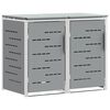 vidaXL Containerombouw for 2 Bins 240L Roestvrij staal Grijs