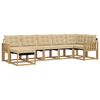 vidaXL Buiten bankenset 7 st Wit en Beige