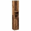 vidaXL Badkamerkast 32x34x188,5 cm bewerkt hout oud houtkleurig