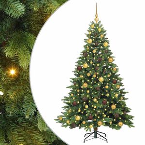 vidaXL Kunstkerstboom met 300 LED met standaard Groen 180 cm PE en PVC