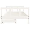 vidaXL Kinderbedframe met lades 90x190 cm massief grenenhout wit