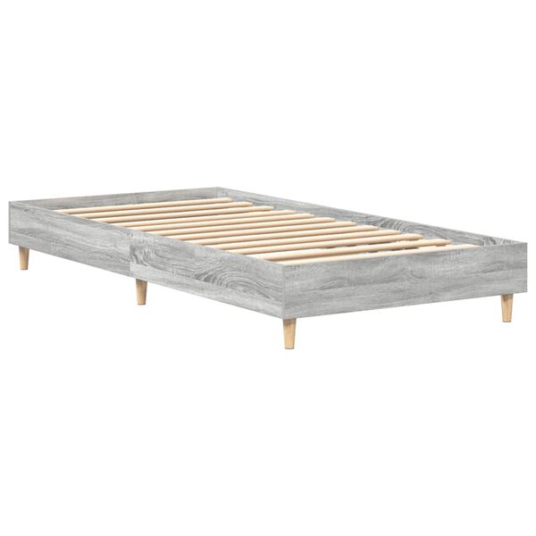 vidaXL Bedframe zonder matras 90x190 cm spaanplaat grijs Sonoma