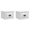 vidaXL Nachtkastjes 2 st wandgemonteerd 41,5x36x28 cm hoogglans wit