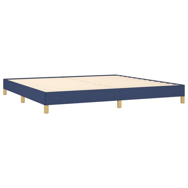 vidaXL Bedframe zonder matras stof blauw 200x200 cm