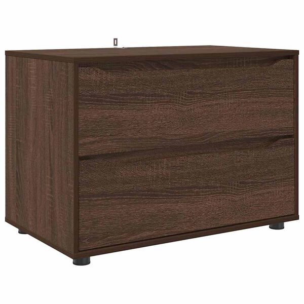 vidaXL Opbergkast Bruin Eiken 80 x 48 x 57 cm Bewerkt hout