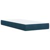vidaXL Boxspring met matras fluweel blauw 80x200 cm