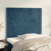 vidaXL Hoofdbord donkerblauw 80x5x118/128 cm fluweel