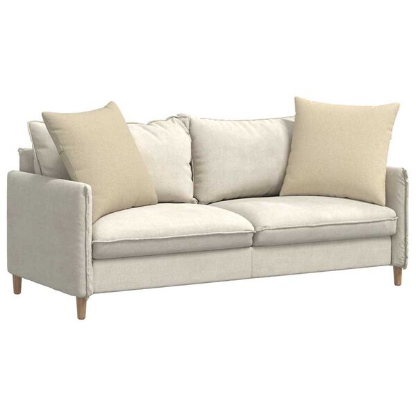 vidaXL Sofa Kussens 2 stuks Crème 80 x 80 cm Stof