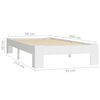 vidaXL Bedframe massief grenenhout wit 90x200 cm