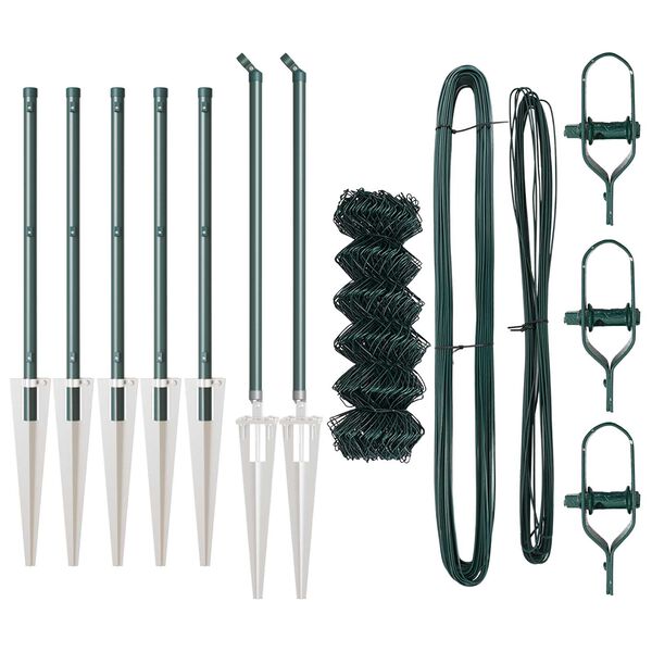 vidaXL Afrasteringspaal Groen 10 x 0,4 m (40 x 40 mm gaas)