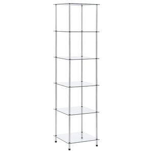 vidaXL Kastje 6-laags 40x40x160 cm gehard glas transparant